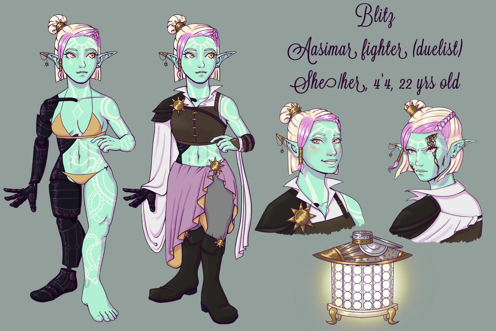 Blitz, character design and sheet commission